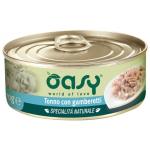 OASY CAT TONNO CON GAMBERETTI 70 GR